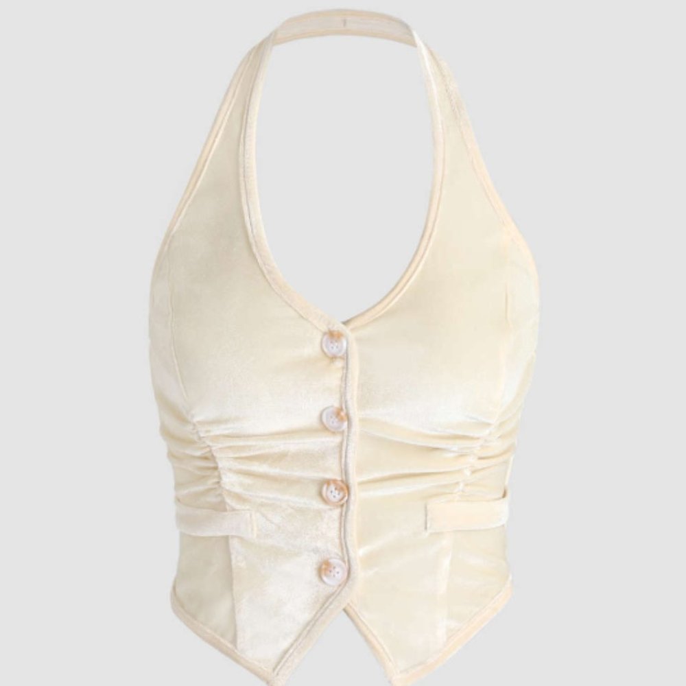 Vintage style Beige Waistcoat